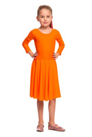 Tournament Dance Dress for Girls FIRST STEP Orange.