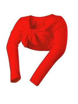 Cravatta bolero per bambina COTONE rosso C/S