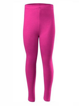 Leggings sportivi da donna uomo bambino con gamba lunga in cotone fucsia