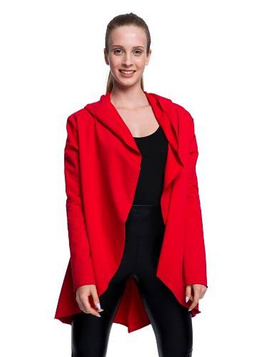 Rote Strickjacke für Damen und Kinder