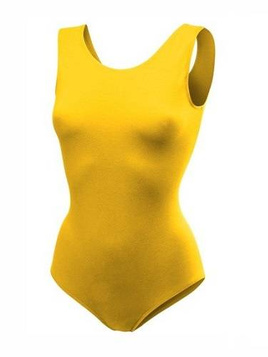 Ujjatlan tornász body B100B sárga