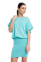 Fitted bottom dress - turquoise