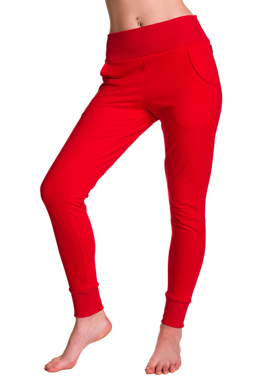 Pantalon de survêtement moulant femme rouge