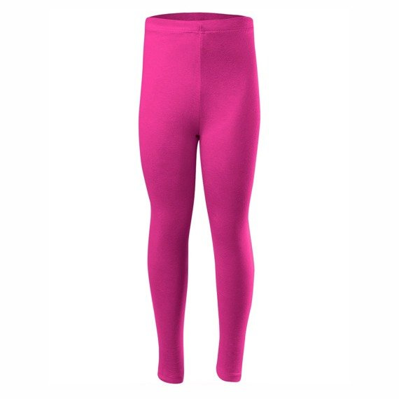 Leggings sportivi da donna uomo bambino con gamba lunga in cotone fucsia