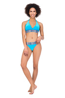 Haut de maillot de bain BIKINI WELUR turquoise