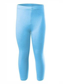 Sportleggings mit 3/4-Bein für Damen, Herren und Kinder, Baumwolle blau