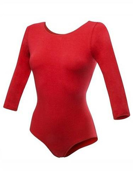 Body allenamento ginnastica con maniche 3/4 B10034 rosso