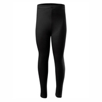 Női férfi gyerek sport leggings, hosszú szárú pamut fekete