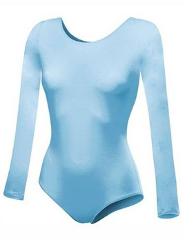 Blue B100D long-sleeved gymnastic training body.