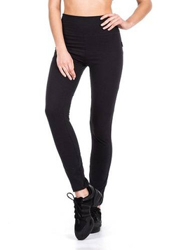 Legging sport femme taille haute - noir