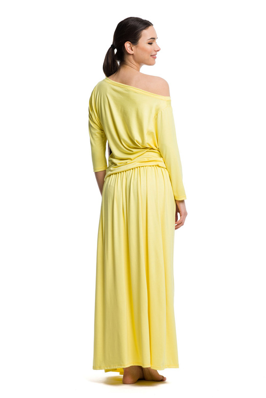 Robe longue MAXI en viscose - citron