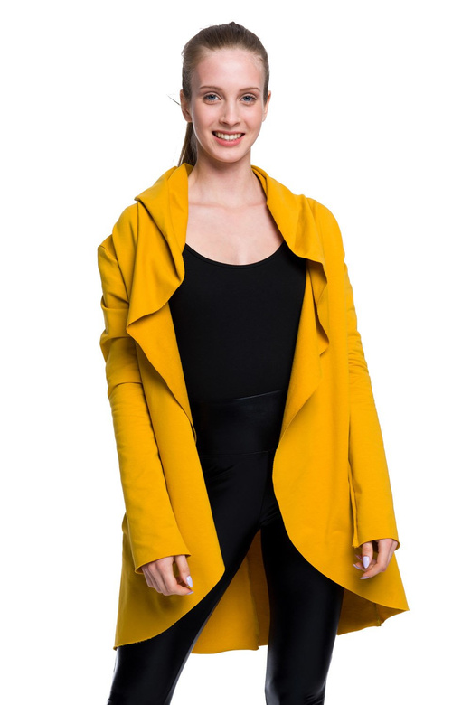 Senfgelber Cardigan für Damen und Kinder