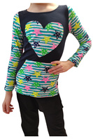 Sötétkék hosszú ujjú csillag zsebes gyermeking