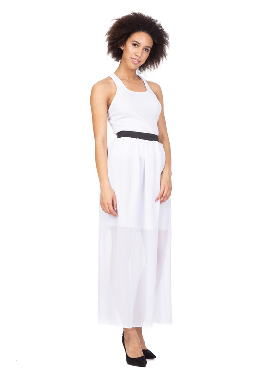 MAXI Chiffon Skirt - White.