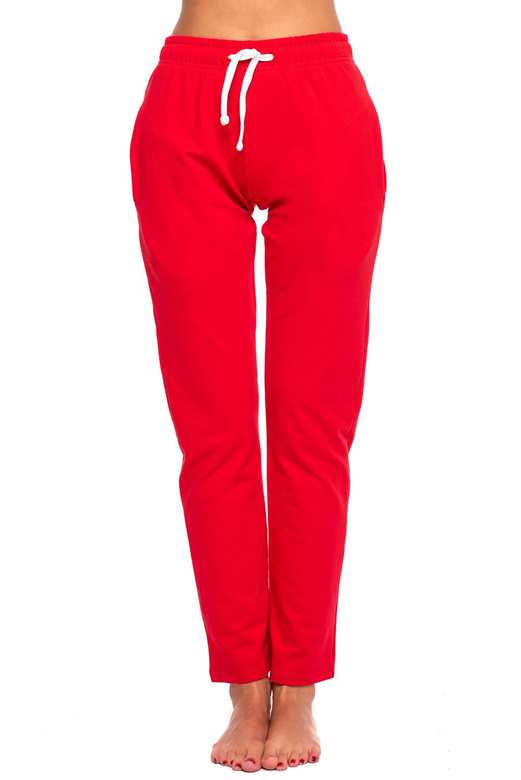 Long Straight Red Jogging Pants