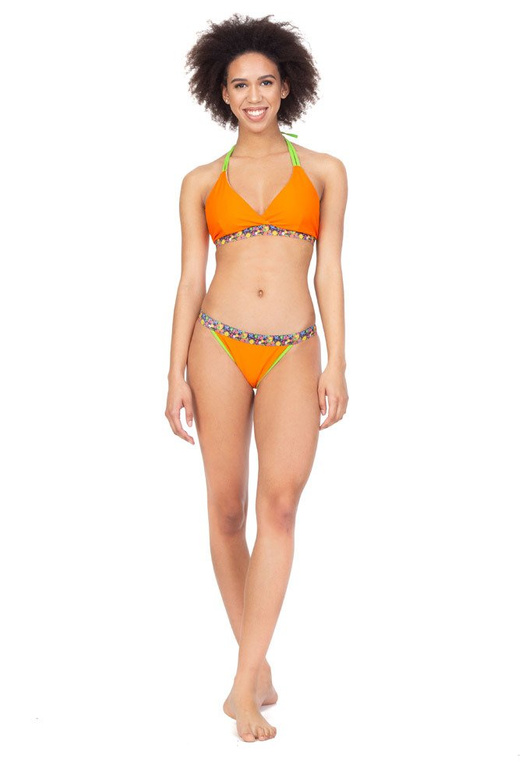 Maillot de bain BIKINI FLOWERS haut orange