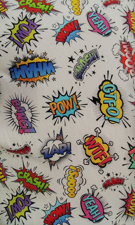 Leggings sportivi da donna per bambini WOW bianchi con scritte colorate