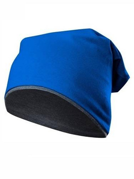 Two-layer hat KRASNAL SMERFETKA, navy blue + grey