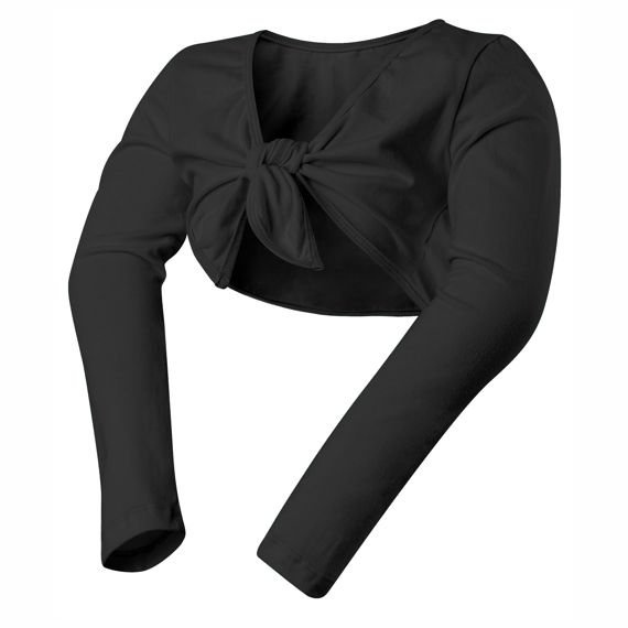 Fekete pamut bolero lányoknak