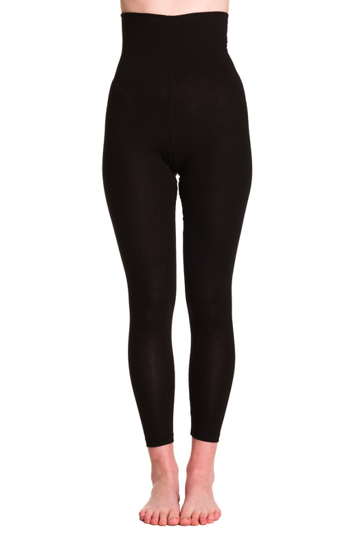 Women's maternity sports leggings for yoga with a very high waist - black.