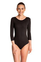 Costum de antrenament gimnastic cu mâneci 3/4 B10034 negru.