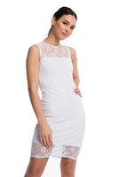 Rochie din dantelă MATCHED - albă