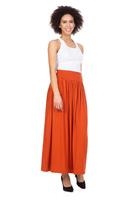 Jupe MAXI en viscose - rouille