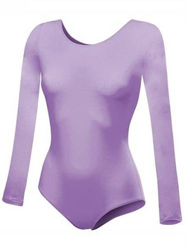 Gimnastični trening bodi z dolgimi rokavi B100D heather