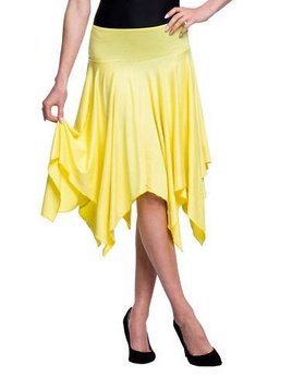 Розкльошена спідниця КВАДРАТ - лимон