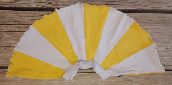 Gonna svasata a ruota per bambina in cotone ECO-LINE - bianco giallo