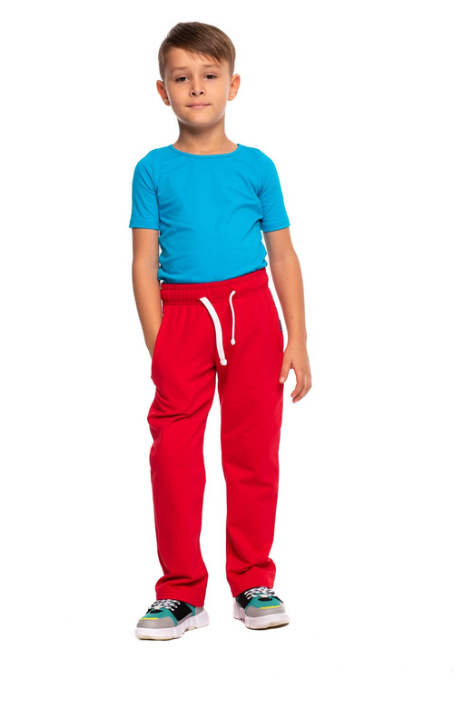 Long Straight Red Jogging Pants