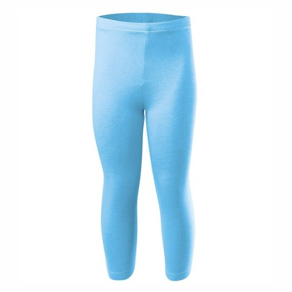 Sport leggings 3/4 lábbal nőknek, férfiaknak és gyerekeknek, pamutkék