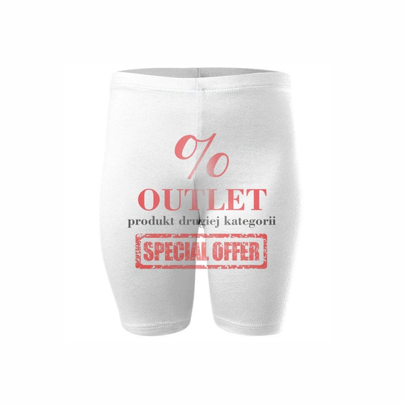 OUTLET Cotton Short White Leggings