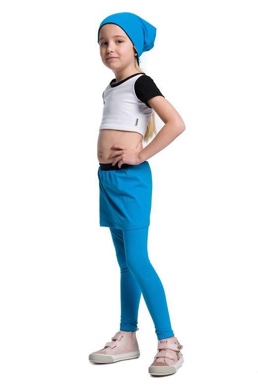 Legging long avec une jupe turquoise