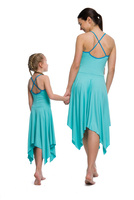 Quadratisches Kleid - türkis