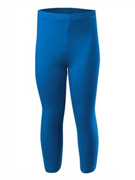 Legging sport 3/4 jambes pour femme, homme et enfant, coton, bleu bleuet