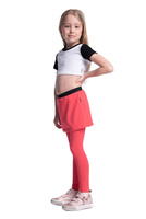 Långa leggings med korallkjol