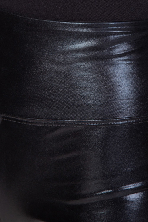 Legging femme taille haute NOIR brillant