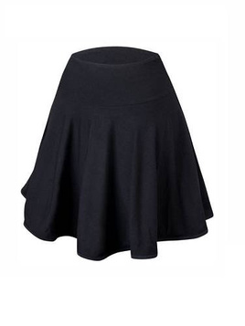 Flared circle training skirt VISCOSA black