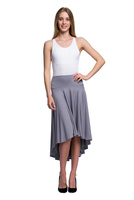 Jupe cercle asymétrique - gris