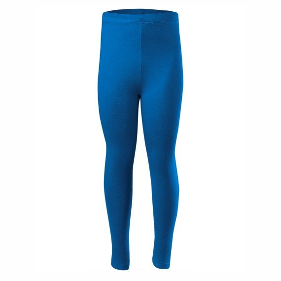 Damen-Herren-Kinder-Sportleggings mit langem Bein aus Baumwolle in Kornblumenblau