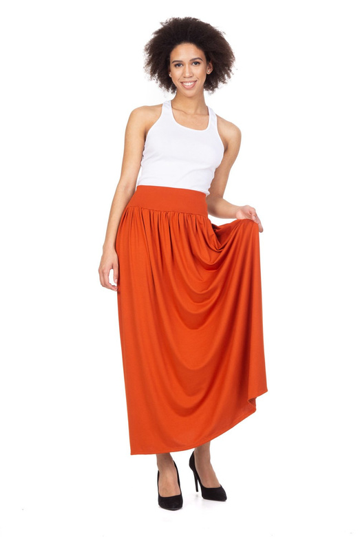 Gonna MAXI in viscosa - ruggine