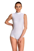 Body de antrenament gimnastica dama TEAR back GOLF guler alb