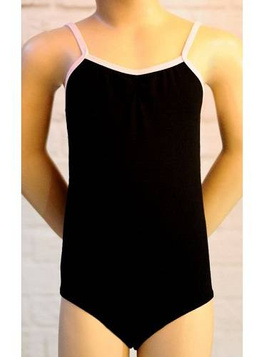 Body con tirantes negro - rosa claro