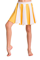 Gonna svasata a ruota per bambina in cotone ECO-LINE - bianco giallo