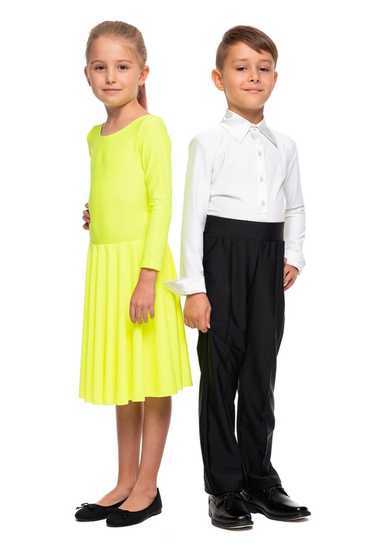 Vestido de baile de torneo FIRST STEP para niña amarillo fluo