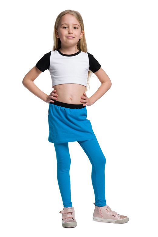 Legging long avec une jupe turquoise