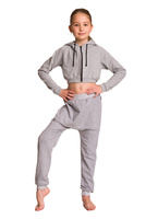 Décolleté da tuta per bambini grigio melange