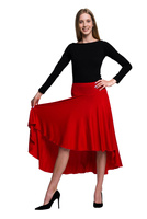 Falda circular asimétrica - rojo