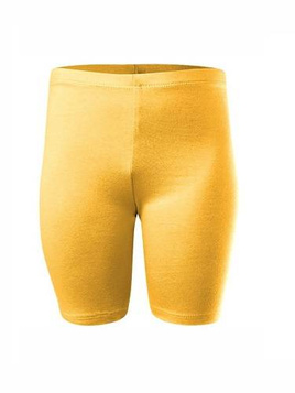 Női férfi gyerek pamut rövid sport leggings sárga